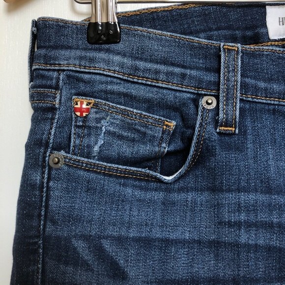 Hudson Jeans Womens 26 Blue Krista Raw Hem Distressed Skinny - Picture 6 of 9